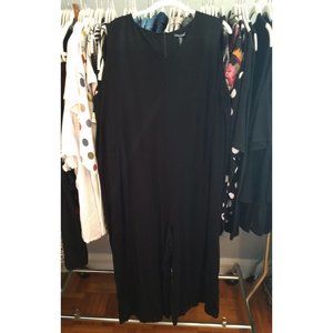 NWT Eileen Fisher Black Wide Leg Cropped Jumpsuit